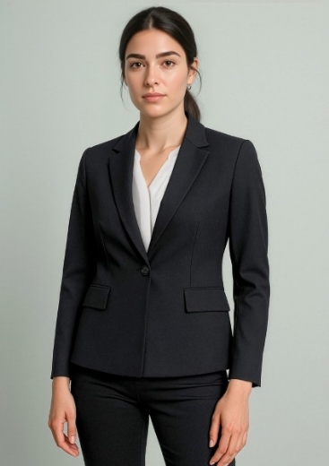 Picture of Biz Corporates Ladies Renew Single Button Mid Length Jacket
